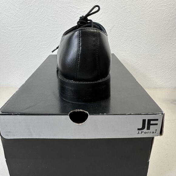 JF J.Ferrar Derby Mens Black Dress Shoes Sz. 9.5 M LaceUp Square Toe New In Box - Picture 5 of 9